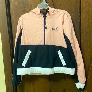 hollister half-zip cropped windbreaker